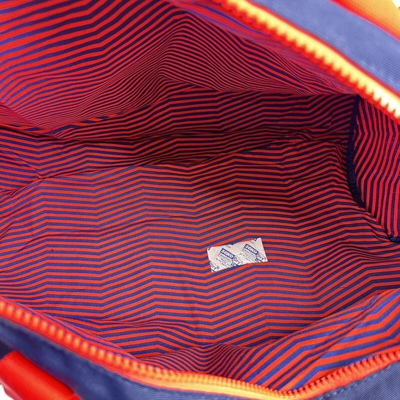 Kenzo Parfums Bag Unisex Navy Red Logo Striped Rare Gym Travel Canvas 18x11x22 - Picture 6 of 7